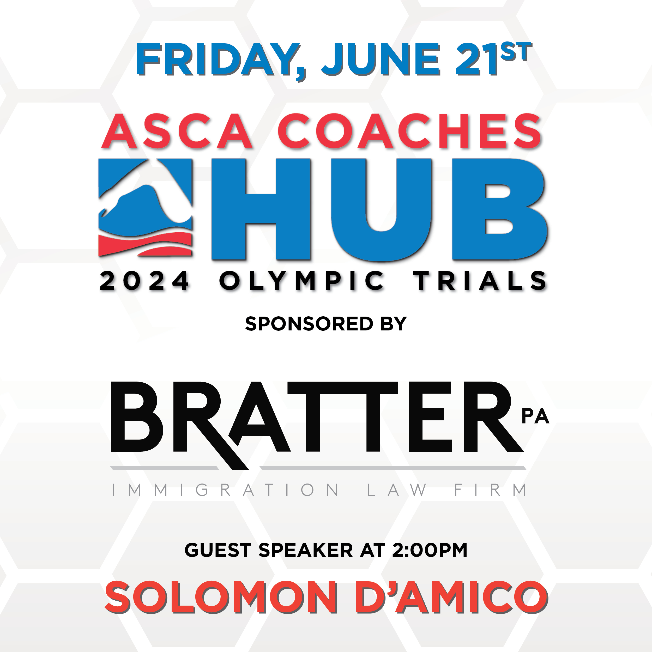 BRATTER PA sponsors American Swimming Association 2024 Olympic Trials Event